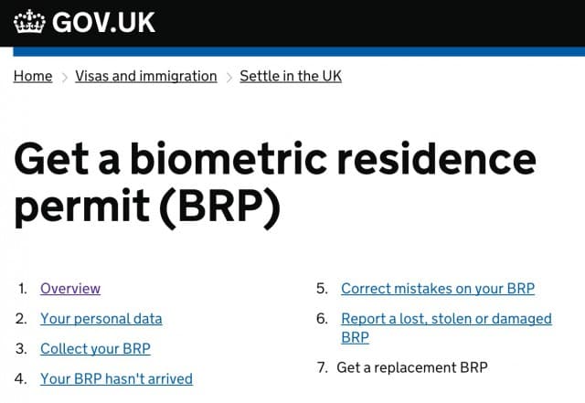 Queen Mary – Biometric Residence Permits(BRP)